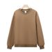 Havywight Cotton Crw Nck Solid Color Koran Styl Loos Casual Long Slv Mn's Flc Swatshirt In Stock_viptrois.com