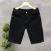 Men's Clothing Korean Style Casual All Match Denim Shorts Slim Stretch Mid Pants White Trendy_viptrois.com
