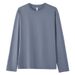 230g Heavyweight Long Sleeve Pure Men's Inner Wear Round Neck Women's Autumn Winter Couple's Base Combed Cotton_viptrois.com