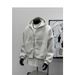 3D Backpack Design Cardigan Sweatshirt Casual Versatile Solid Color Jacket Hoodie_viptrois.com
