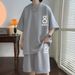 Men's Clothing Loose Short Sleeve Suit_viptrois.com