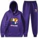 2025 Comfort Grey Print Men's And Women's Hooded Sweater Set Fleece Hoodie Autumn And Winter Sportswear Yellow_viptrois.com