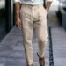 Men's Clothing Youth Linen Solid Color Slant Pocket Daily Outdoor Breathable Casual Pants_viptrois.com