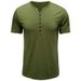 boy 2022 Cross-Border Summer New Foreign Trade Clothing European And American Henley Shirt Short Sleeve Men's T-Shirt Solid_viptrois.com