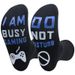 Two-color mid-tube floor socks sole English letter non-slip adhesive casual game socks_viptrois.com