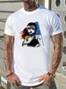 Vintage 90s Les Miserables Girl Art Print T Shirt Size Medium Gray Made In USA Casual Stretched Designer Clothes Summer Top For Everyday Wear_viptrois.com