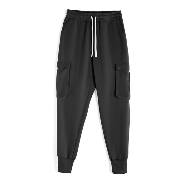 Men's Clothing New autumn multi pocket large size men's workwear cropped trousers sports leisure daily outdoor running training wear_viptrois.com