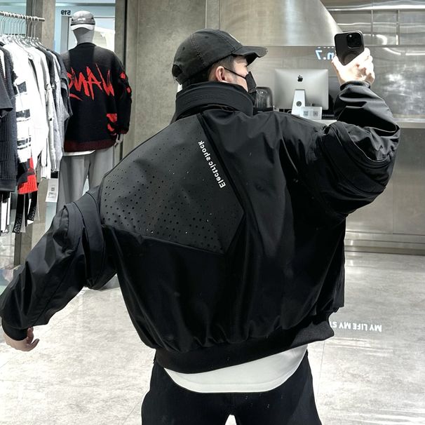 905 White Trendy Brand Winter Stand Collar Goose Down Jacket Men American Style Three-Proof Outdoor Functional Loose_viptrois.com