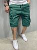 "Men's Cotton Twill Cargo Shorts – Classic Drawstring Waist, 4-Pocket Utility Design, Relaxed Fit (Army Green/Black/Red/Blue, S-XXXL)"_viptrois.com