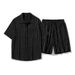 Men's Clothing Short Sleeved Ice Silk Shirt Men's Trendy Half Sleeved Shirt Men's Clothing Trendy Two Piece Suit_viptrois.com