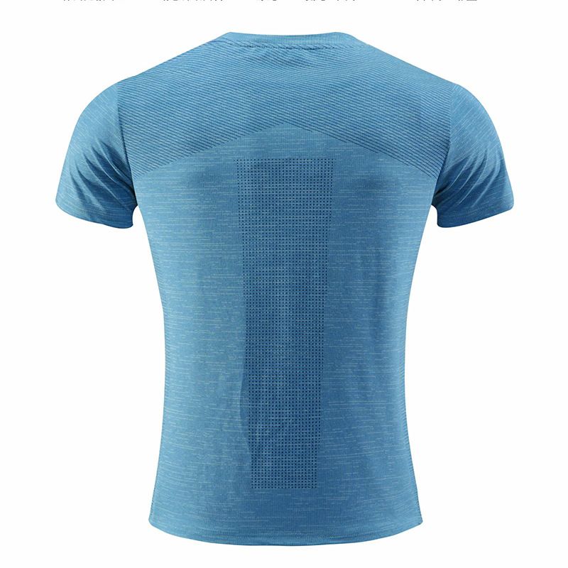 Men's short sleeved sports T shirts quick drying clothes summer casual tops personality European and American running clothes fitness clothes_viptrois.com