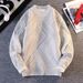 Men's Thick Chenille Sweater Half-Turtleneck Pullover For Students - Soft & Warm Winter Knitwear In White & Black (Sizes M-3xl)_viptrois.com