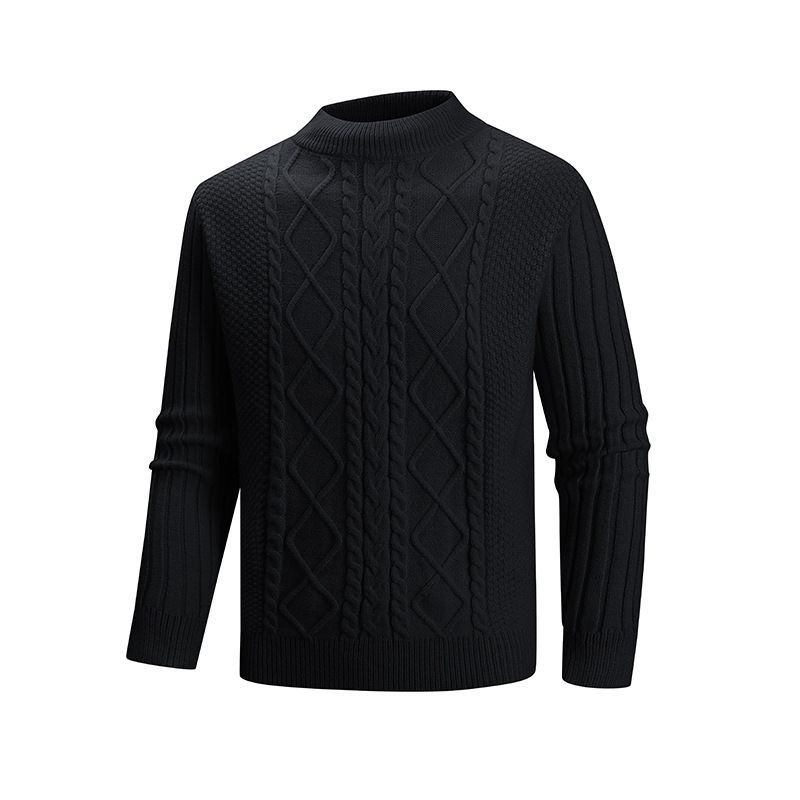 Retro Argyle Knit Sweater – Relaxed Fit Vintage Pullover For Men_viptrois.com