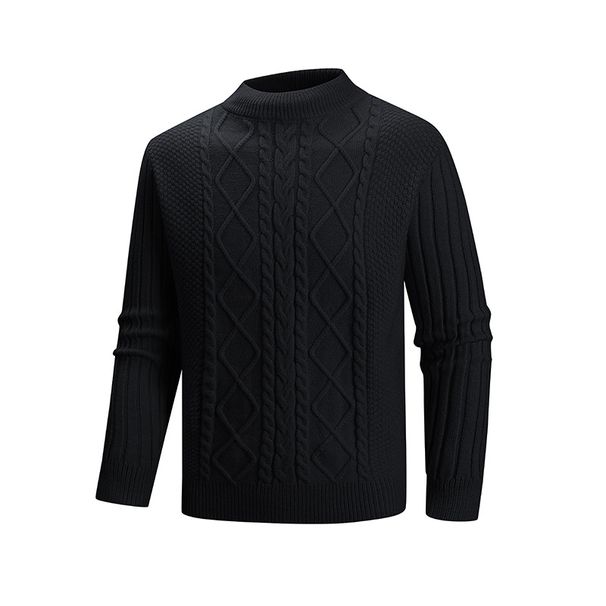 Retro Argyle Knit Sweater – Relaxed Fit Vintage Pullover For Men_viptrois.com