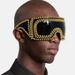 Oversized Square Rivet Sunglasses Men's Personality Punk Party Sunglasses Women's Fashion Integrated Goggles Mask Cross Border_viptrois.com