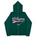 European And American Dark Y2K Men's Hoodie Gothic Couple Harajuku Loose-fitting Long Zippered Versatile Sweatshirt_viptrois.com