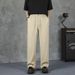 Men's Black Casual Trousers High End Summer Loose Straight Leg Dress Pants Cleanfit Style Suit Bottoms_viptrois.com