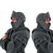 Pure 2024 Autumn Winter Solid Color Men's Retro Elbow Pads Drawstring Face Mask Knight Hoodie Jacket Men ST5173_viptrois.com