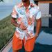 Men's Summer T-shirt Shirt Set Casual Loose Short Sleeve Shorts Sweat-absorbing Breathable_viptrois.com