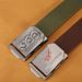 Men's Breathable Belt Anti Nylon Strong Jeans Belt Toothless Buckle Belt Fashionable Simple Canvas Belt_viptrois.com