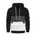 2022 New Foreign Trade Autumn Winter Fashion Block Sweatshirt European And American Men's Patchwork Color Hoodie_viptrois.com