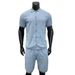 Men's Clothing Casual Comfortable Button Down Lapel Shirt Short Sleeved Shorts Suit_viptrois.com