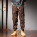 Tide Brand Drawstring Elastic Multi-bag Overalls Men's American Four-season Camouflage Casual Pants Men's Tied Feet Sports Casual Pants_viptrois.com