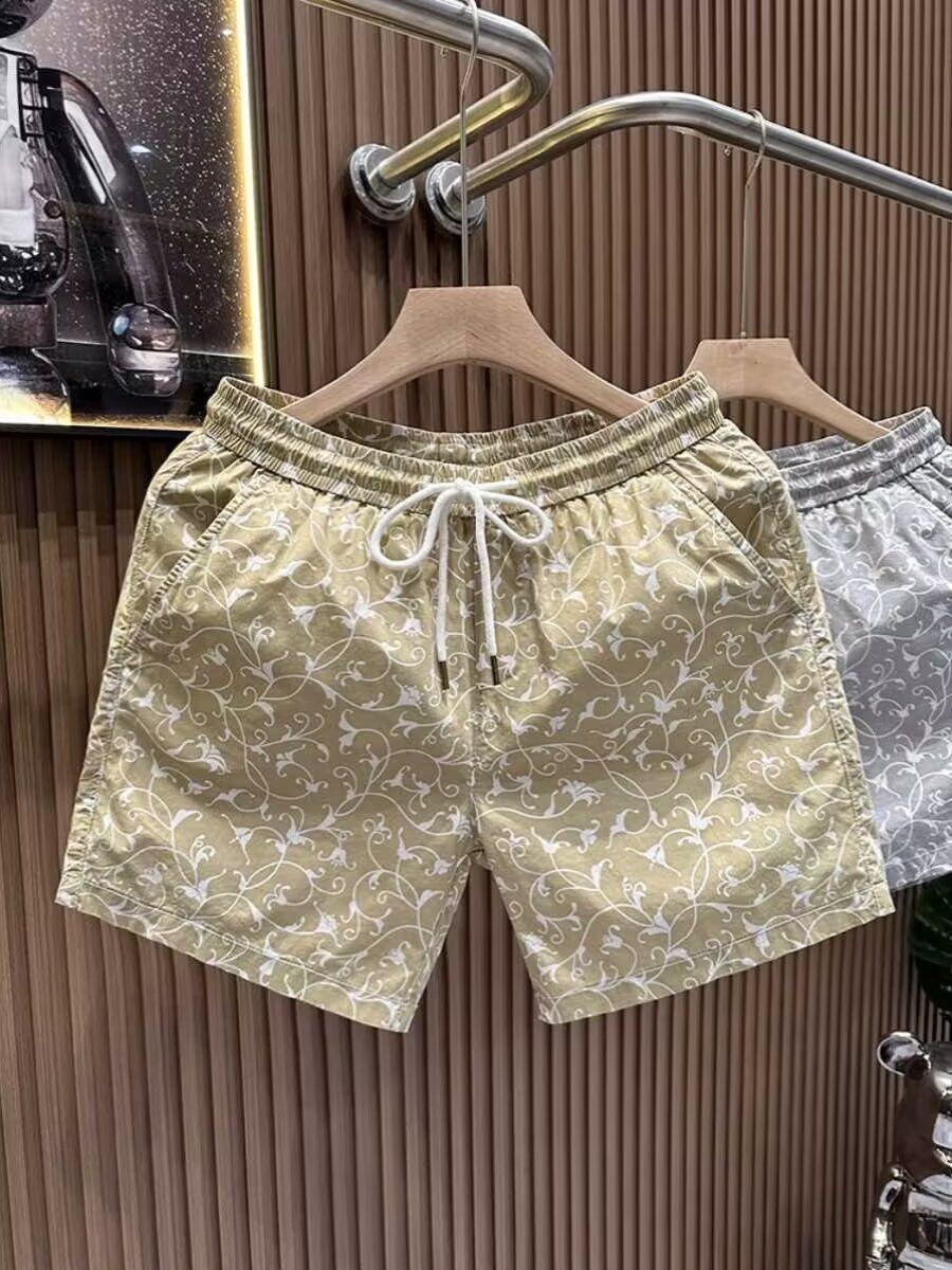 Men's Sporty Casual Shorts New Style Versatile Camouflage Khaki Three Point Four Point Summer Trendy Beach Pants_viptrois.com