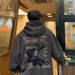 Autumn High Street Hoodie Men's Hooded Coffee Color Retro And Plush Thick Loose Jacket_viptrois.com
