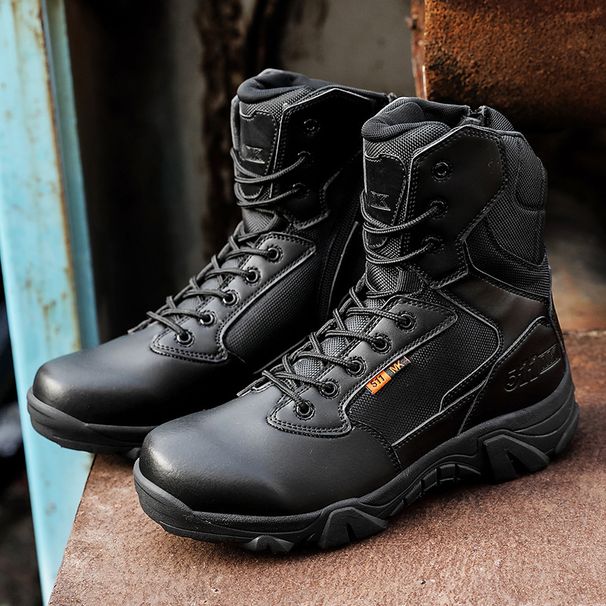 Four Seasons Waterproof Work Boots Outdoor Sports Leisure Knight Boots Large Fashion Versatile High Top Battle Boots_viptrois.com