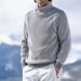 Men's High Neck Thermal Knit Sweater – Breathable, Anti-Bacterial, Long Sleeve Loose Fit Pullover For Winter (M/L/XL/XXL/XXXL, 10 Colors)_viptrois.com