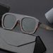 Men's Sunglasses New Style Personality Sunglasses Single Beam Large Frame Square Sunglasses Sunglasses Women Ins Same Style_viptrois.com