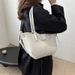 Women's Bags Trendy Lychee Pattern Tote Bag For Women Texture Large Capacity Commuting Shoulder Messenger Bag_viptrois.com
