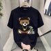 Men's Clothing Trendy Short Sleeved Ins Pure Cotton Summer Printed Round Neck T Shirt_viptrois.com