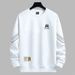 Men's Clothing Round Neck Casual Tops Sweatshirts Spring And Autumn Loose And Versatile Pullover_viptrois.com