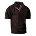 Men's Corduroy Short-Sleeve Polo Shirt – Casual & Breathable Knit Top(S-Xxxl, Navy/Beige/Grey/Black/Khaki/Army Green/Light Blue)_viptrois.com