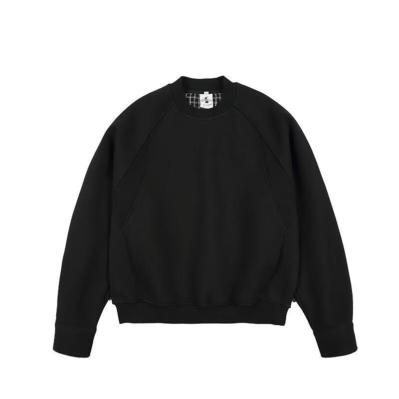 Men's Heavyweight Crewneck Sweatshirt – Oversized Streetwear Pullover In Black/Grey/Navy | Unisex Minimalist Essential (M-2XL)_viptrois.com