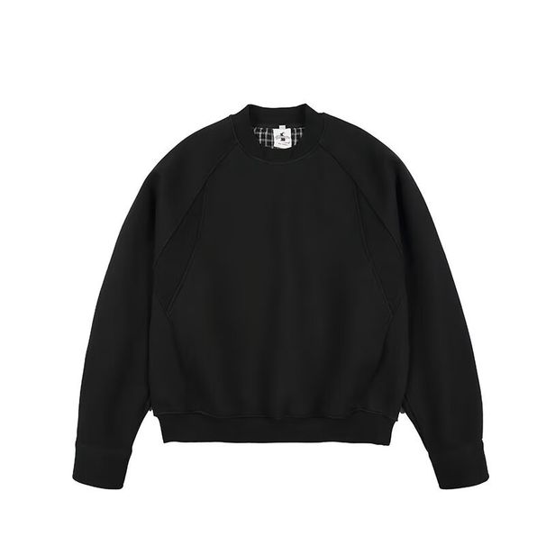 Men's Heavyweight Crewneck Sweatshirt – Oversized Streetwear Pullover In Black/Grey/Navy | Unisex Minimalist Essential (M-2XL)_viptrois.com