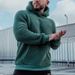 Men's Clothing Sweatshirt Solid Color Coat Autumn And Winter New Hooded Top Plush Sweatshirt_viptrois.com