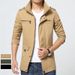 Men's Washed Cotton Jacket – Slim Fit Outdoor Windbreaker With Zippered Pockets (M-XXXXL)_viptrois.com