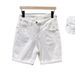 Men's Clothing Denim Shorts For Summer Thin Elastic Trend Slim Fit Slim Fit Washed Casual Trendy Pants_viptrois.com