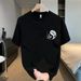 Men's Clothing Summer Handsome Trendy Brand All Match Printing Loose Casual Heavy Short Sleeved T Shirt Men And Women All Match Half Sleeved Top_viptrois.com
