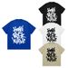 Large Size American Small Neckline Letter Graffiti Print T-Shirt Vintage High Street Ins Loose Top_viptrois.com