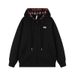 Men's Clothing American Plaid Cardigan Sweatshirt With Embroidered S Letter Loose Hooded Top Couple Trendy Brand Zipper Jacket_viptrois.com