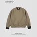 Designer Brand/Men's And Women's Same/Heavy 400g Shirt Cuffs Crew Neck Splicing Sweater_viptrois.com