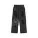 Men's Clothing American Vibe Retro Spider Web Embroidered Ripped Patch Jeans For Men And Women High Street Loose Wide Leg Straight Trousers_viptrois.com
