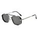 Men's Sunglasses Double Beam Metal Punk Sunglasses For Men, Women's Retro Ins Style Ink Polygonal Personality Glasses_viptrois.com