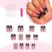 Wearable French Bow Nail Art Long Water Pipe 3d Drip Wearable False Nails Detachable Nail Piece_viptrois.com
