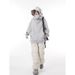 Urban Streetwear Hooded Fleece Sweatshirt - High Neck Unisex Oversized Pullover With Functional Pockets, Winter Thermal Loungewear For Men & Women_viptrois.com