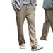 Men's Clothing Jacquard Striped Casual Jacquard Striped Wide Leg Pants - Elastic Waist Drawstring Loose Fit Straight Leg Trousers For Spring & Autumn_viptrois.com
